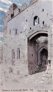 The Entrance To Caldicotcastle, Monmouth by Thomas Tudor