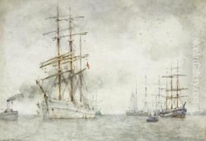 A Norwegian Windjammer In Falmouth Roads