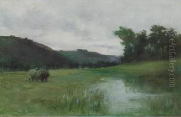 Landscape With Hay Wagon - view 1