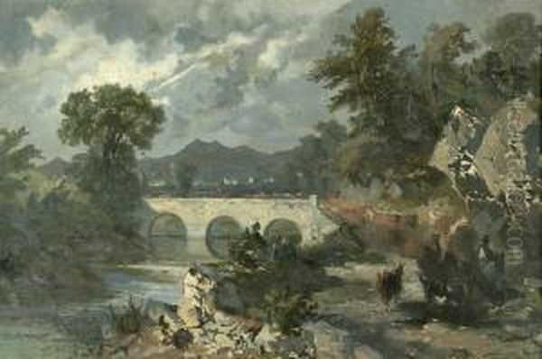 Fluslandschaft Mit Rinderherde - view 1