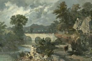 Fluslandschaft Mit Rinderherde by Hermann Aug. Theodor Tunica
