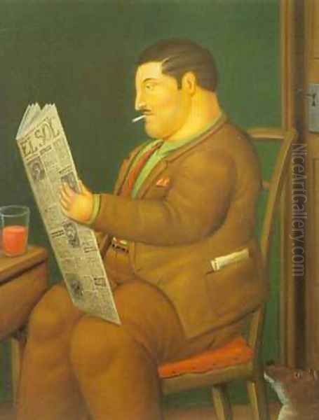 Man Reading a Paper 1996 - view 1