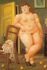 Still Life With Oranges 1993 by Fernando Botero