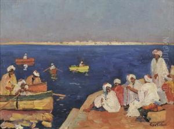 Figures By The Shore,
Tunisia - view 1