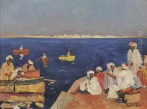 Figures By The Shore, 
Tunisia