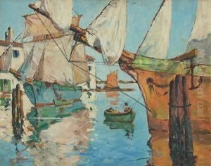 In An Old French Port by George Turland
