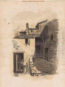 Scorcio Di Paese by Celestino Turletti