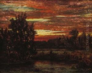 ''winter Sunset, East Hampton''
