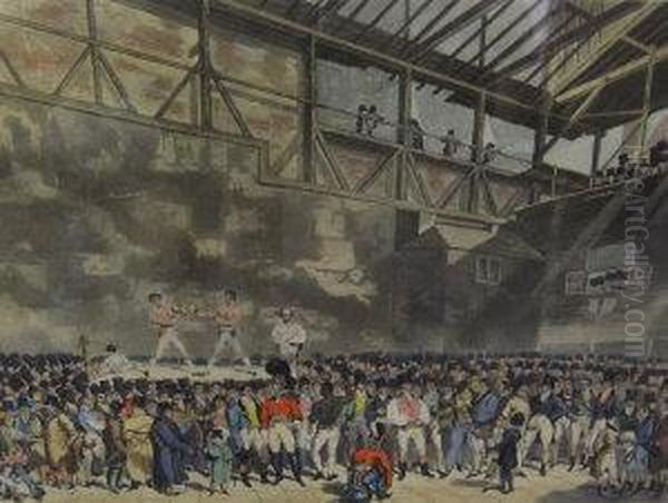 "the Interior Of The Fives Court, With Randall And Turner Sparring" - view 1