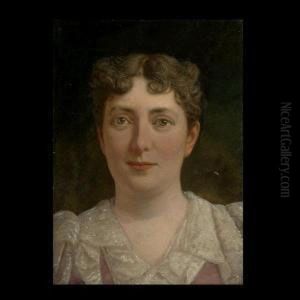 Portrait Of A Woman by Charles Henry Turner