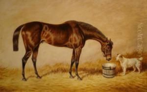 A Portrait Of 'cigar Light' With A Terrier