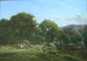 On The River Teign Devon by Francis Calcraft Turner