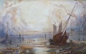 Shipping At Sunset by Joseph Mallord William Turner