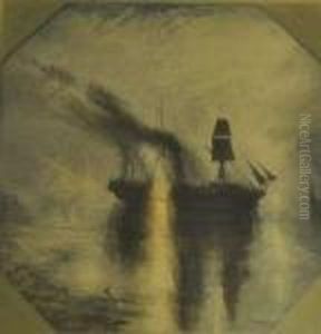 Marine Battle by Joseph Mallord William Turner