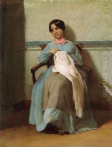 A Portrait of Léonie Bouguereau by William-Adolphe Bouguereau