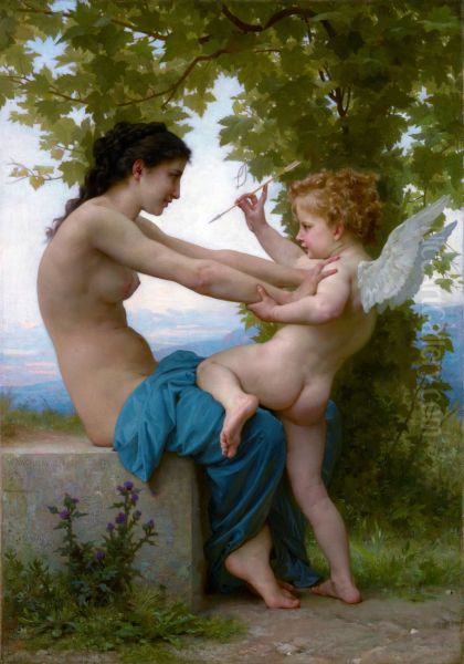 Young Girl Defending Herself against Eros 1880 - view 1