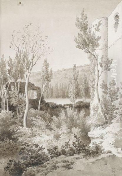 Une Partie Du Chateau Du Mostuejouls (rouergue), "restes Du Chateau Du Pont St. Pierre" - view 1