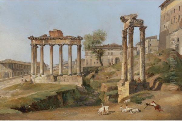 A View Of The Roman Forum by Lancelot Theodore Turpin De Crisse