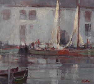 Harbor With Sailboats Harbor With Sailboats