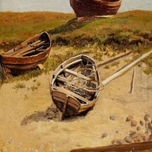 To Bade Pa Stranden by Laurits Regner Tuxen