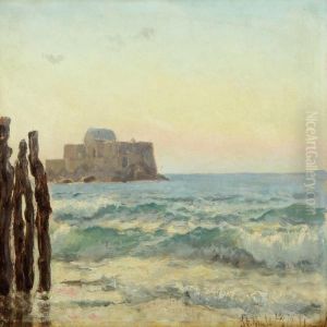 View From St. Malo With The Citadel In The Background by Laurits Regner Tuxen