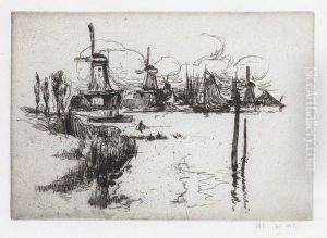 Windmills by John Henry Twachtman
