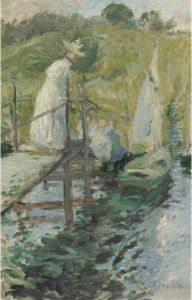 Summer Afternoon (figures On A Bridge) by John Henry Twachtman
