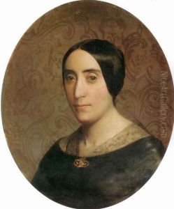 A Portrait of Amelina Dufaud Bouguereau by William-Adolphe Bouguereau