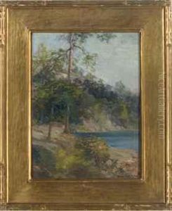 A Wooded Lake by Bayard Henry Tyler