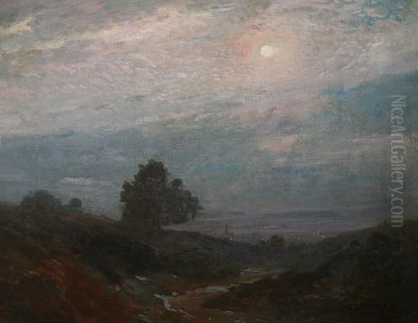 Moonlit Nocturne Above Hudson - view 1