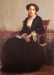 Portrait of Genevieve Celine, eldest daughter of Adolphe Bouguereau by William-Adolphe Bouguereau