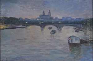 Skymning Over Seine - Paris by Martha Tynell