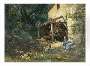 Paysans Pres Du Moulin by Nicolaos Xydias Typaldos