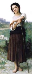 Jeune Bergère Debout (Young Shepherdess Standing) by William-Adolphe Bouguereau