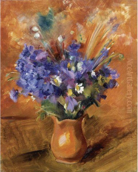 Still Life Of Cornflowers - view 1