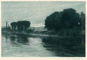 Am Neckar by Otto Ubbelohde