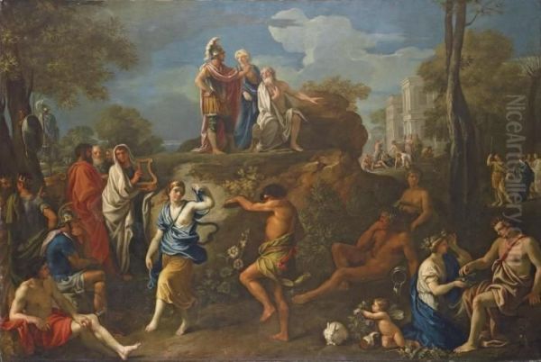 Aeneas Seeking The Counsel Of Anchises In Hades - view 1