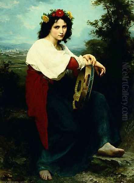 Italian Girl with a Basque Drum - view 1