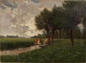 L'abbeverata by Romollo Ubertalli