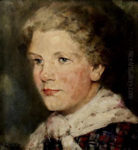 Bildnis Einer Frau Mit Halstuch by Joseph Uhl