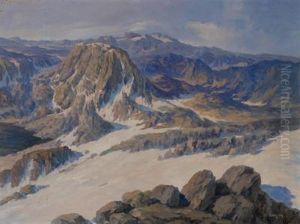 Totes Gebirge Im Hintergrund Der Dachstein by Eduard Uhlik