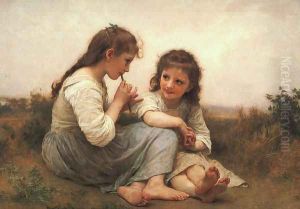 Two Girls (Childhood Idyll) 1900 by William-Adolphe Bouguereau
