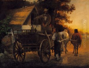Traveller In Front Of The Inn by Ferenc Ujhazy