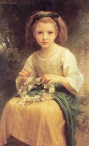 Enfant tressant une couronne (Child braiding a crown)