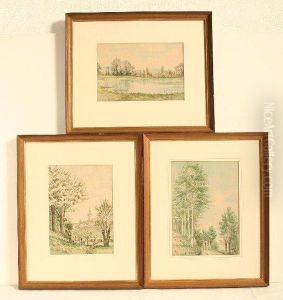 Eichteich Nahedirsdorf/schlesien by Hugo Ulbrich