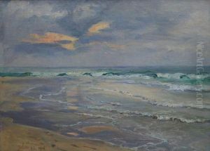 La Playa De Belle Ile by Joseph Ullmann