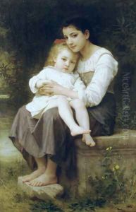 La soeur aînée (Big sis') by William-Adolphe Bouguereau