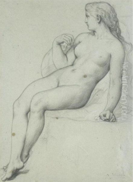 Recto And Verso: A Seated Nude Woman, Her Head Turned In Profile Tothe Left - view 1