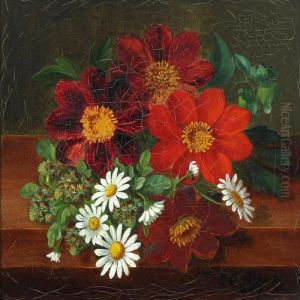 Flower Bouquet On A Stone Frame