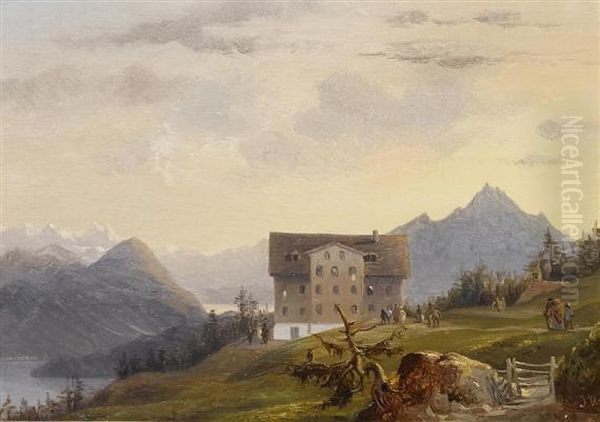 Landscape In The Swiss Mountains. - view 1